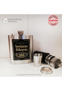 Nerūdijančiojo plieno gertuvės rinkinys  "Sveikatos ELIKSYRAS" 